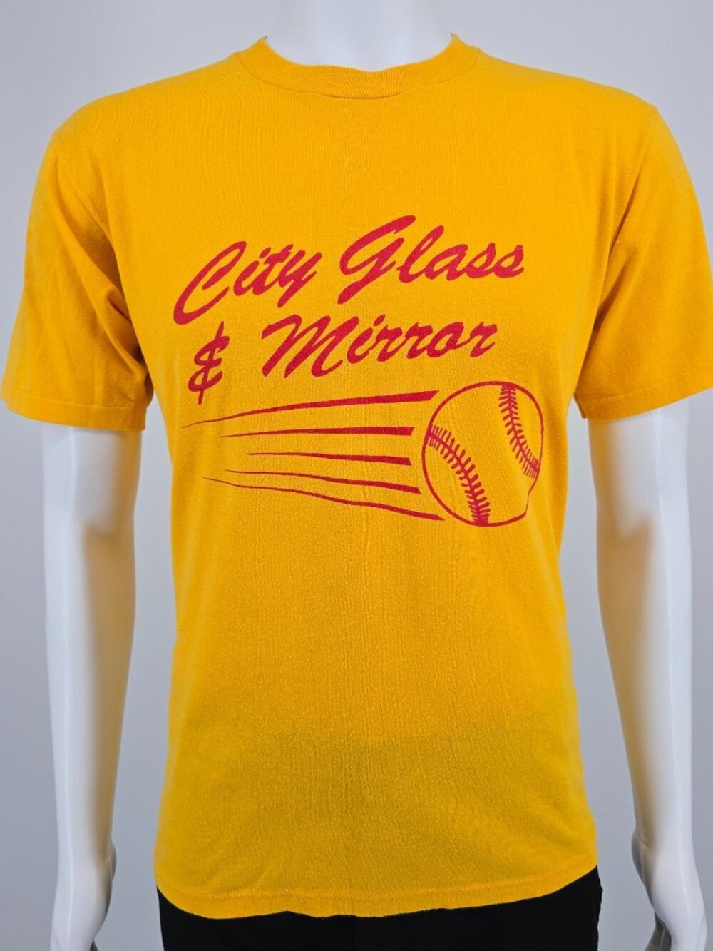 Vintage 1990s Jerzees City Glass & Mirror #2 Baseball/Softball T-Shirt (L)
